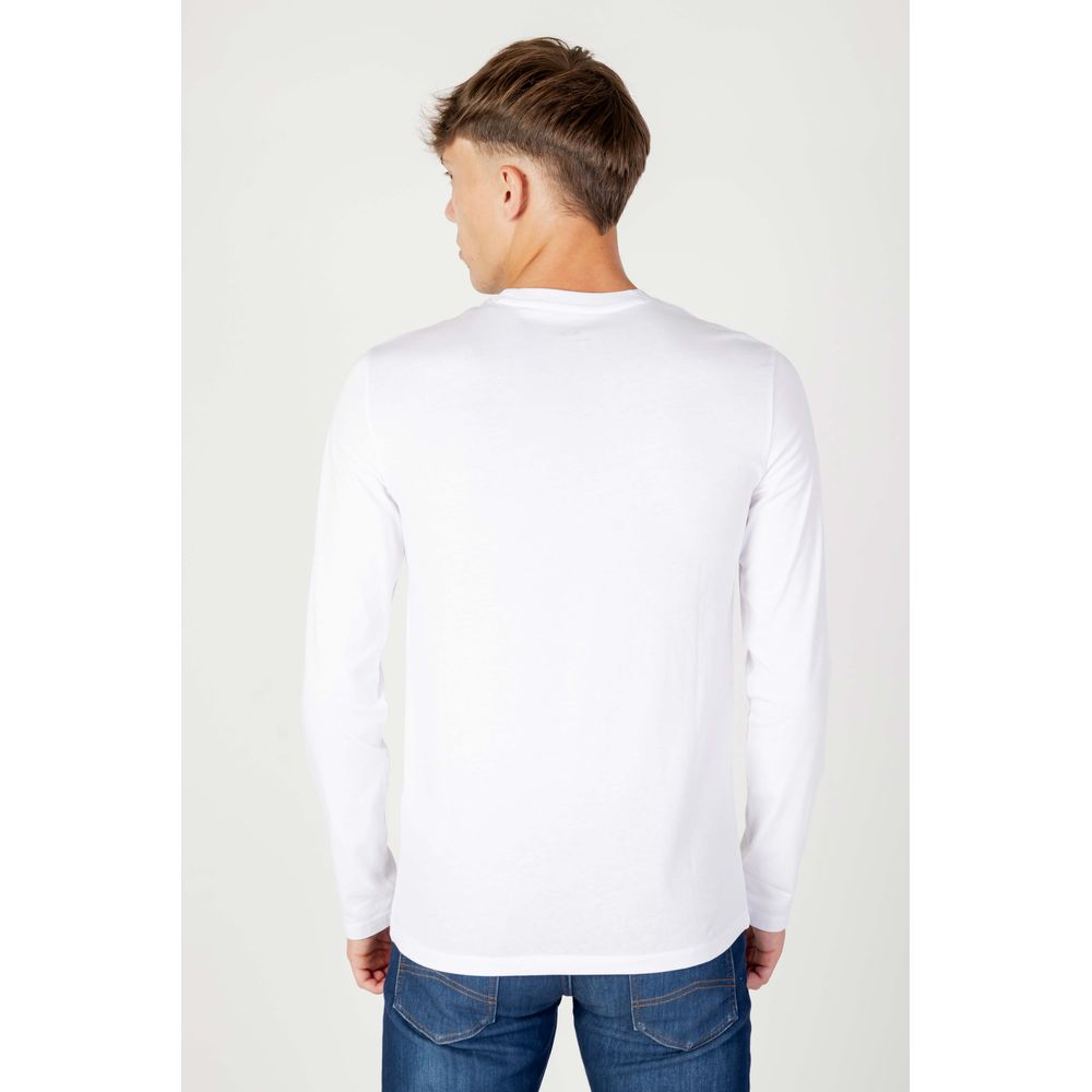 Chemise à manches longues en coton blanc Armani Exchange