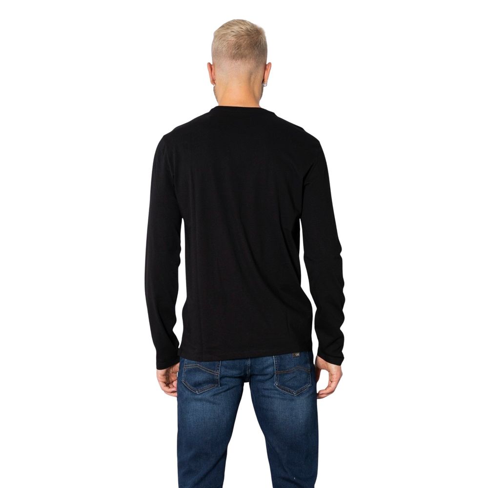 Chemise à manches longues en coton noir Armani Exchange