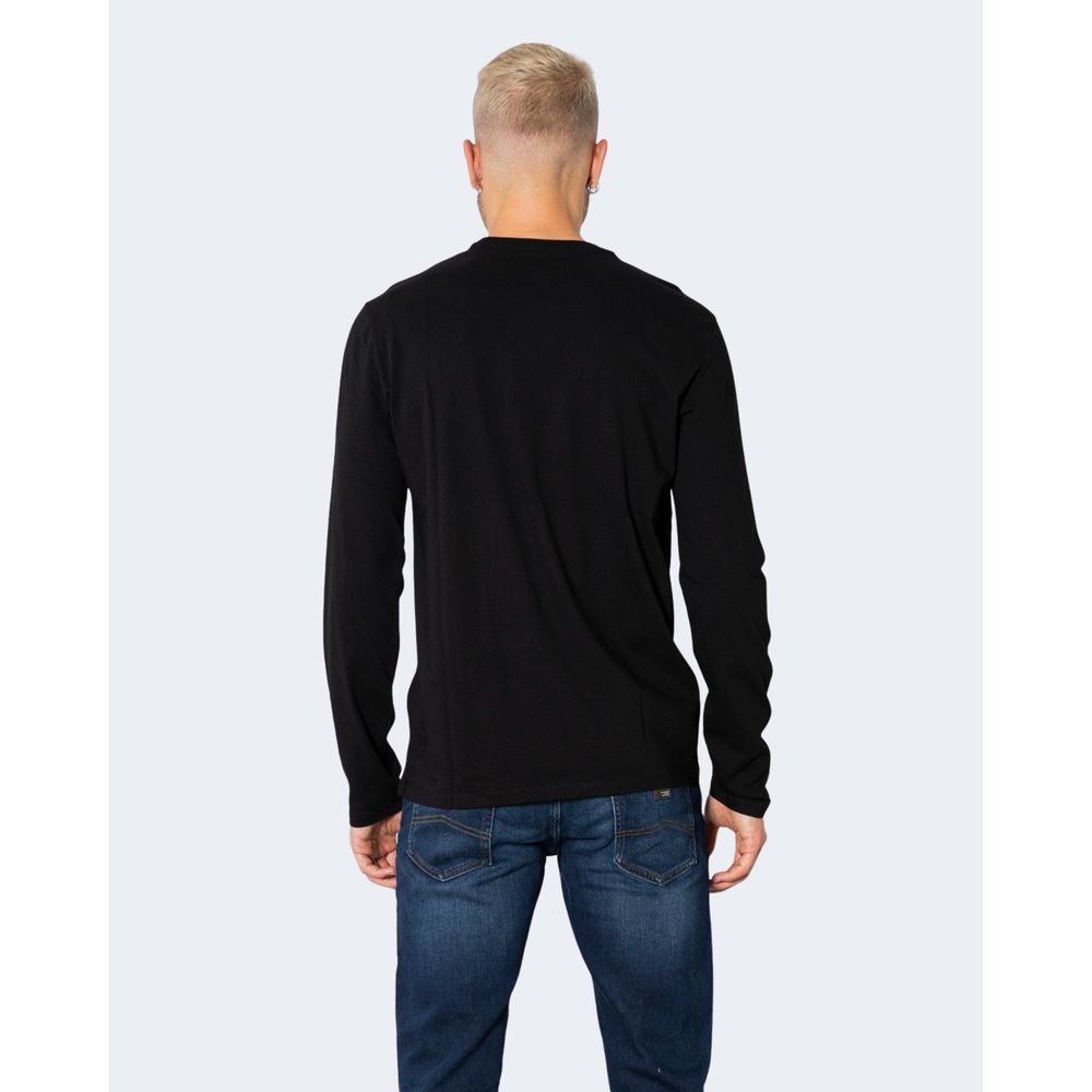 Chemise à manches longues en coton noir Armani Exchange