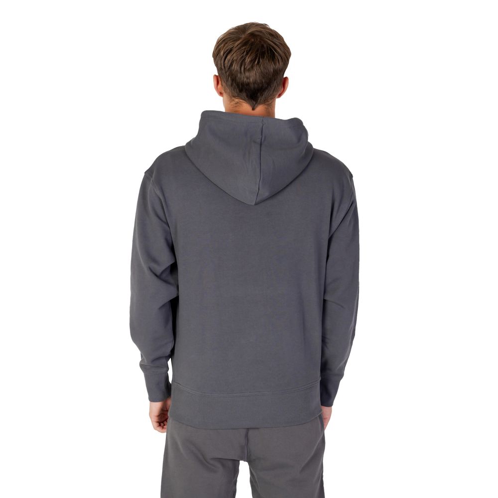 Sweat à capuche en coton gris Hugo Boss