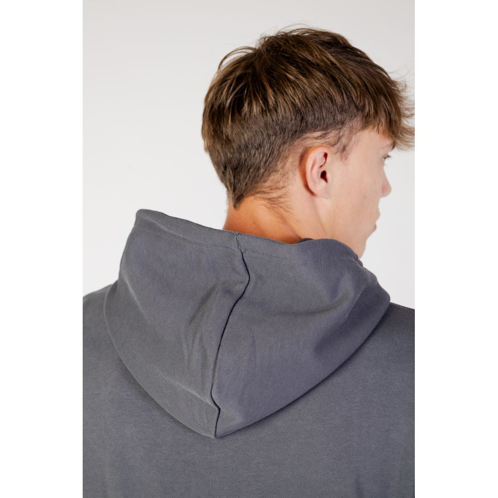 Sweat à capuche en coton gris Hugo Boss
