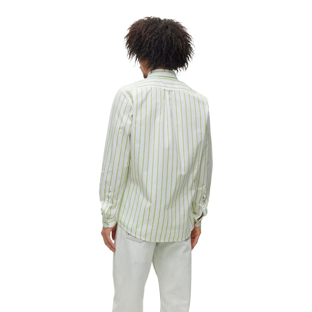 Chemise en coton vert Hugo Boss