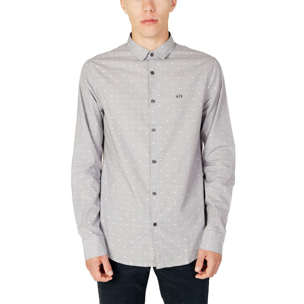 Chemise en coton noir Armani Exchange