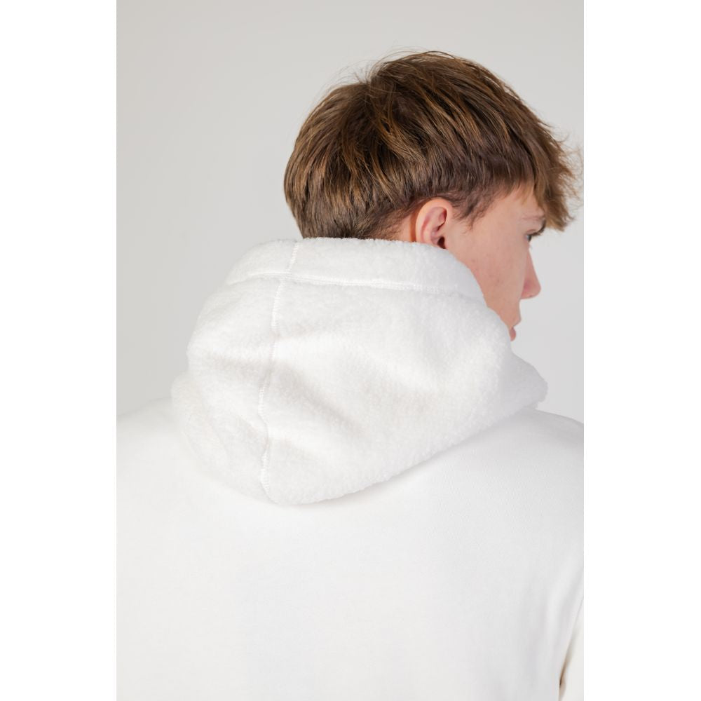 Sweat à capuche en coton crème Hugo Boss
