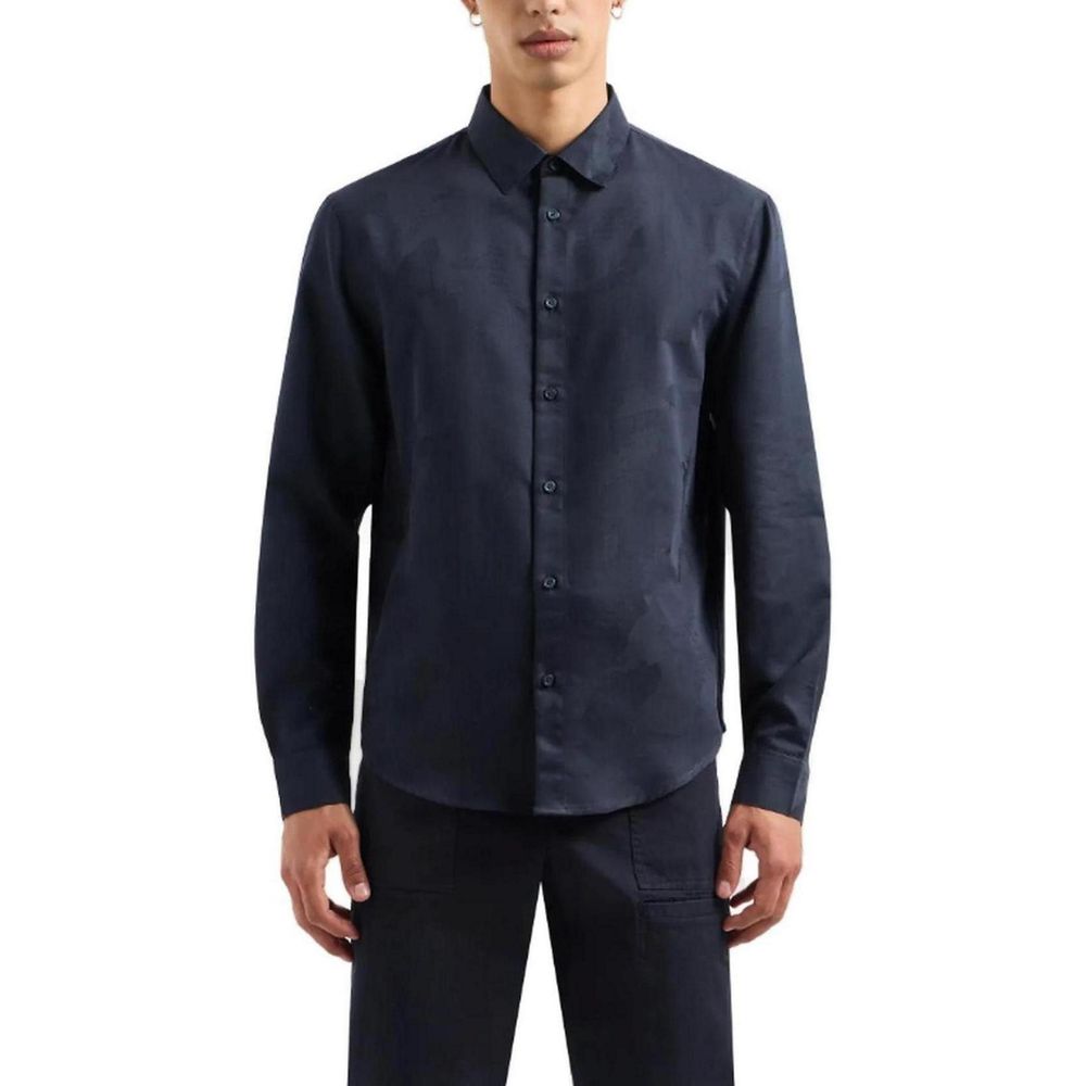 Chemise en coton bleu Armani Exchange