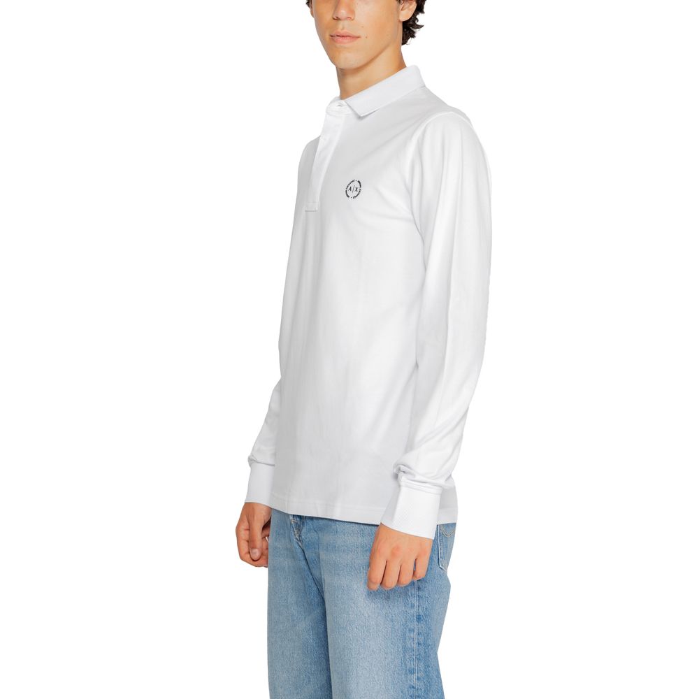 Chemise à manches longues en coton blanc Armani Exchange