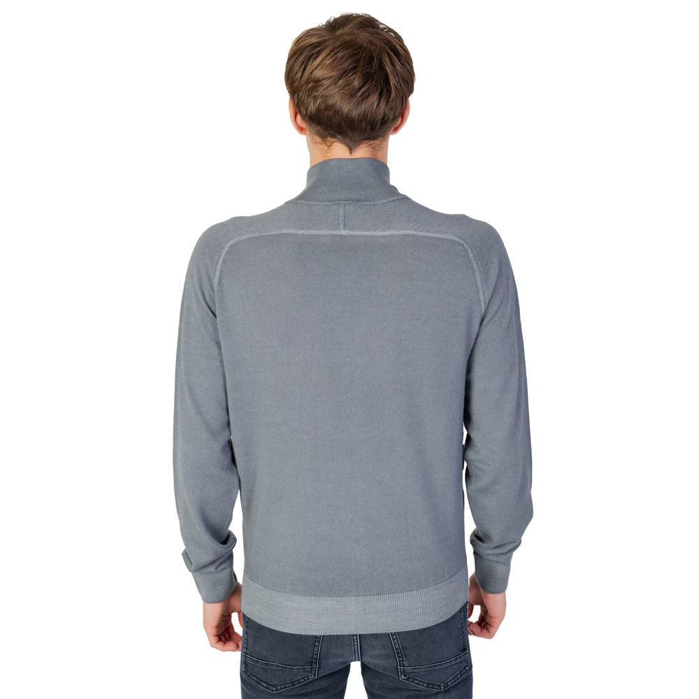 Cardigan en laine gris Hugo Boss