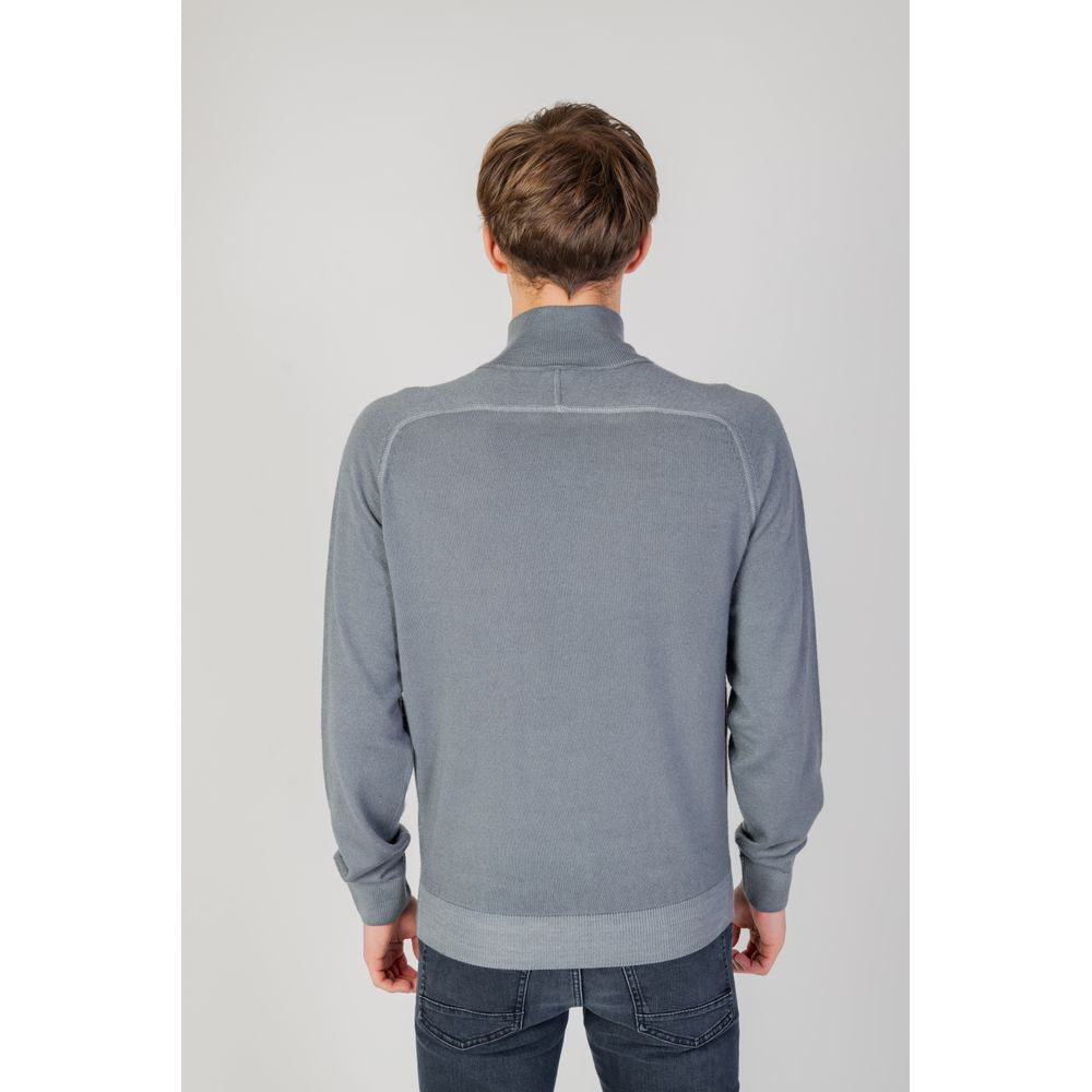 Cardigan en laine gris Hugo Boss