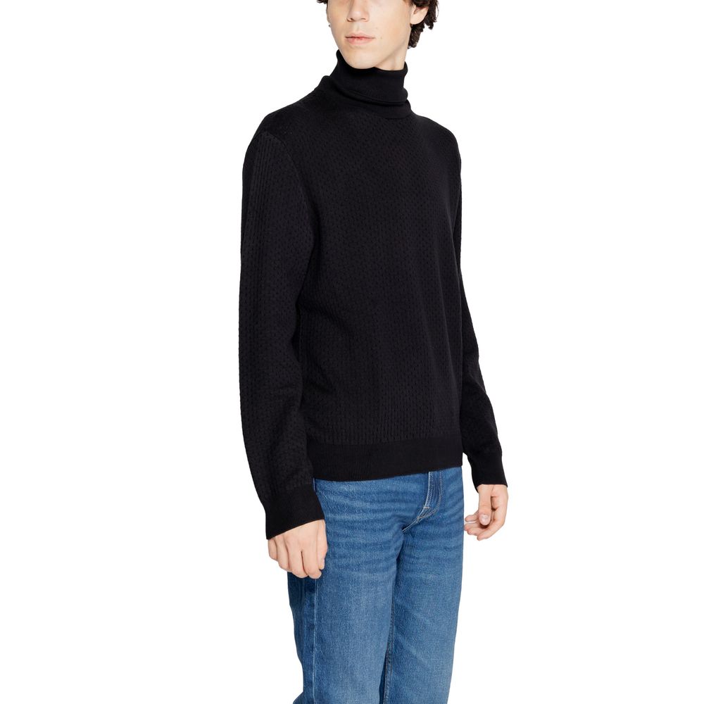 Col roulé en coton noir Armani Exchange