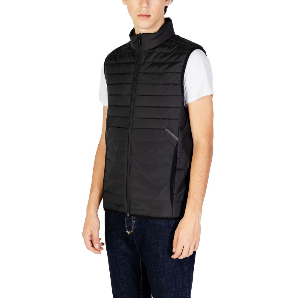 Veste sans manches en polyester noir Hugo Boss