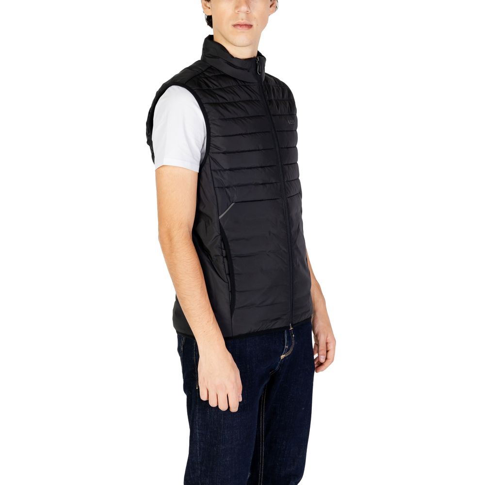 Veste sans manches en polyester noir Hugo Boss