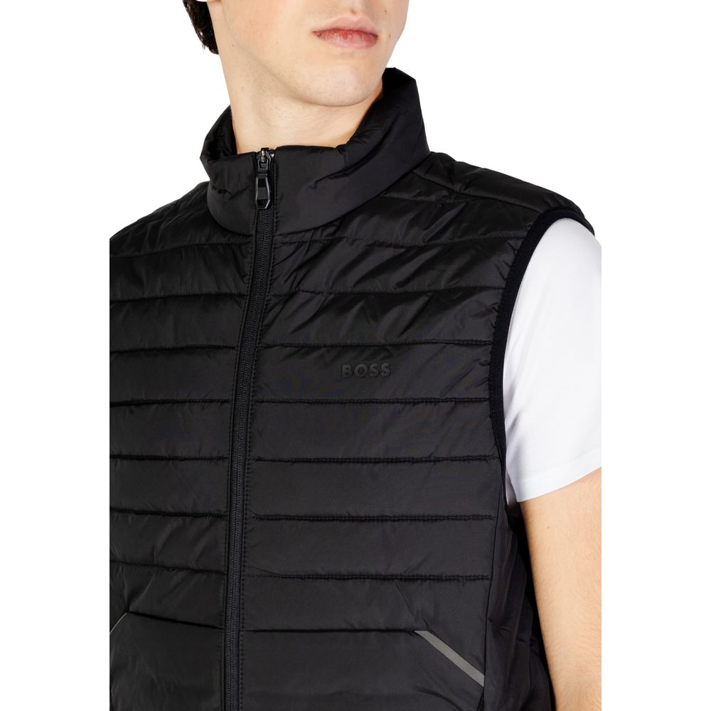 Veste sans manches en polyester noir Hugo Boss