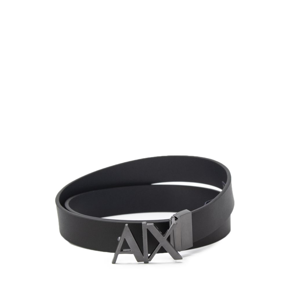 Ceinture en cuir noir Armani Exchange