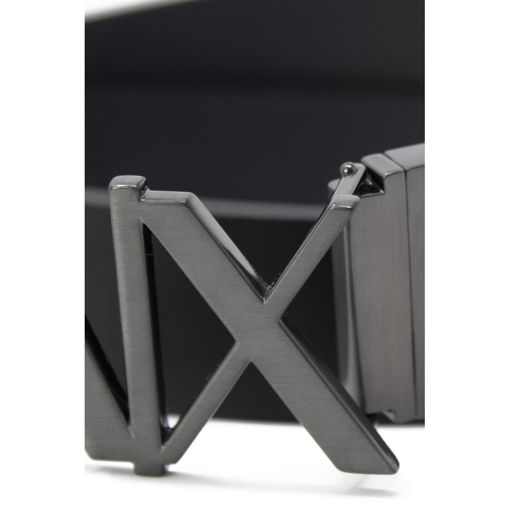 Ceinture en cuir noir Armani Exchange