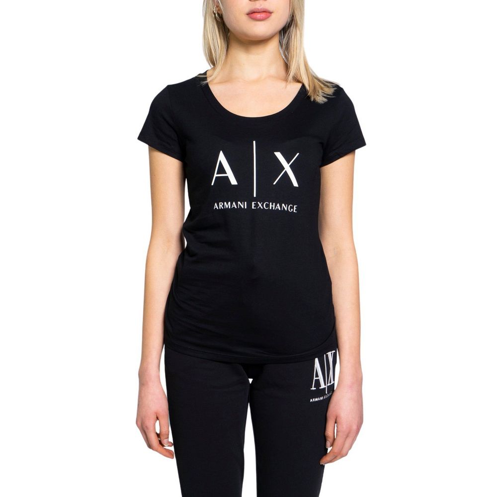T-shirt en coton noir Armani Exchange