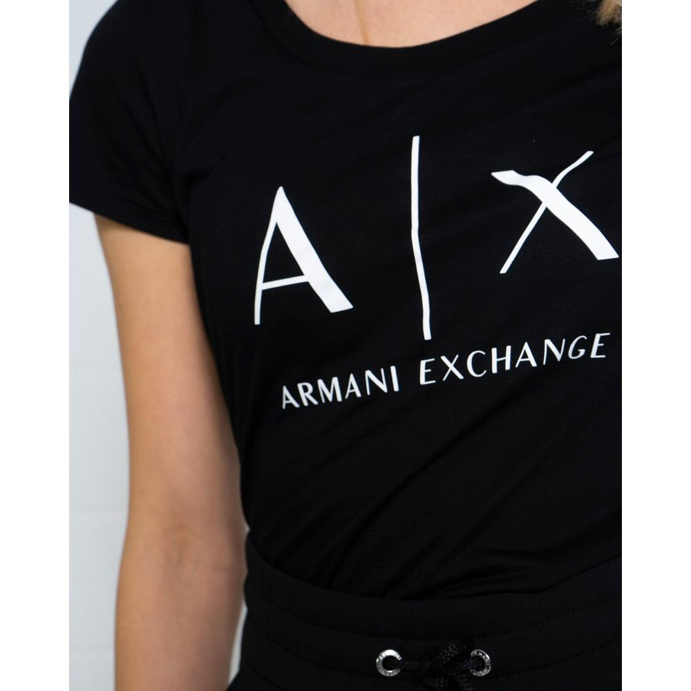 T-shirt en coton noir Armani Exchange