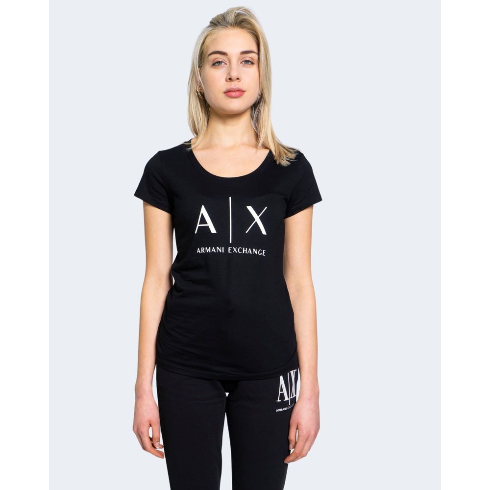 T-shirt en coton noir Armani Exchange