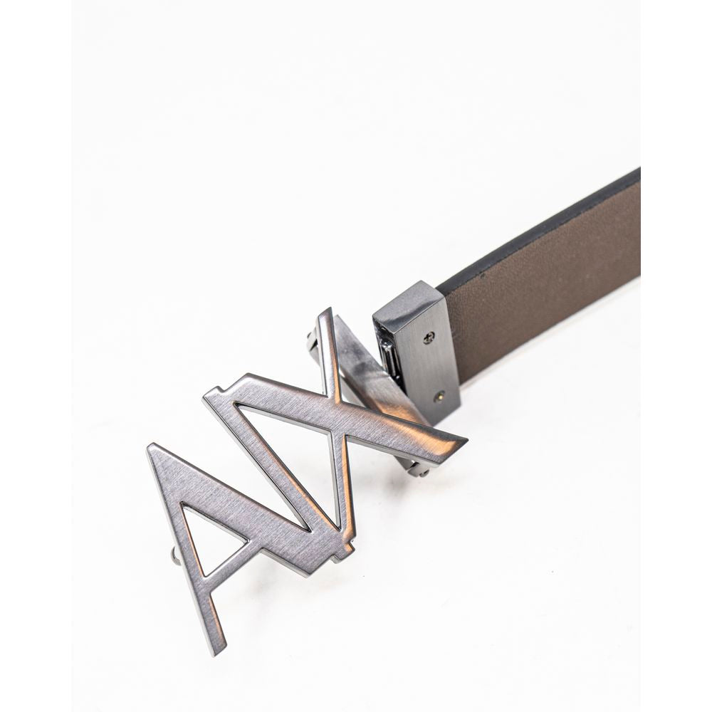 Ceinture en cuir noir Armani Exchange