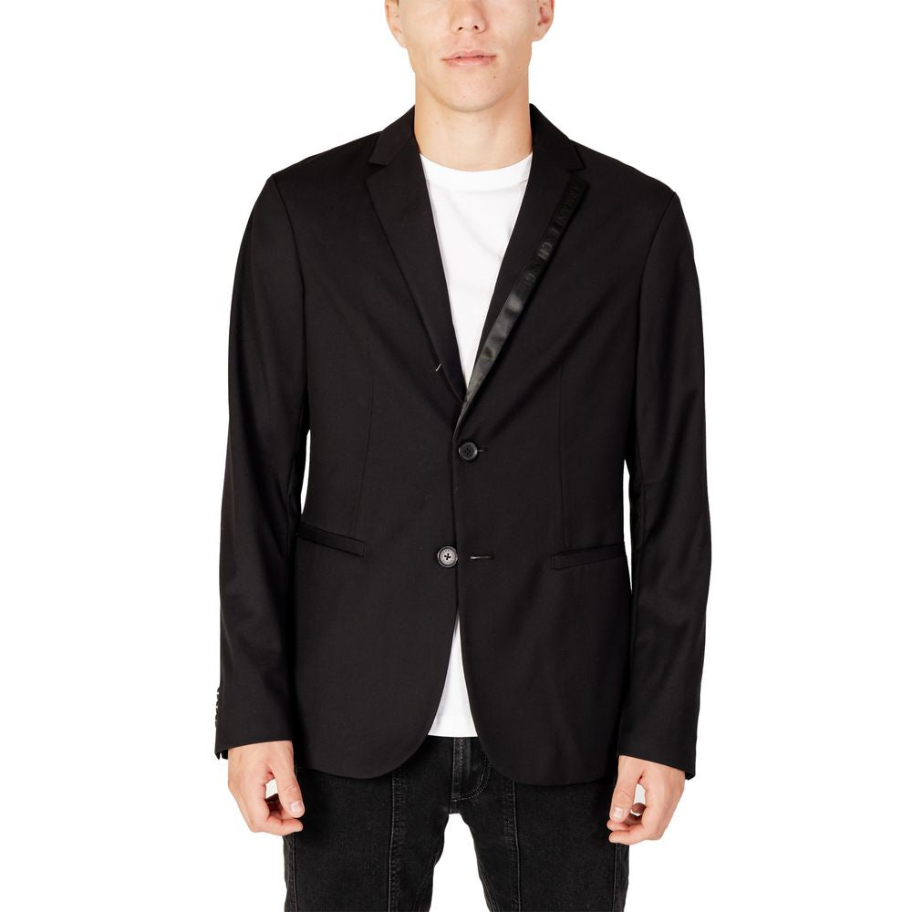 Blazer noir en polyester Armani Exchange
