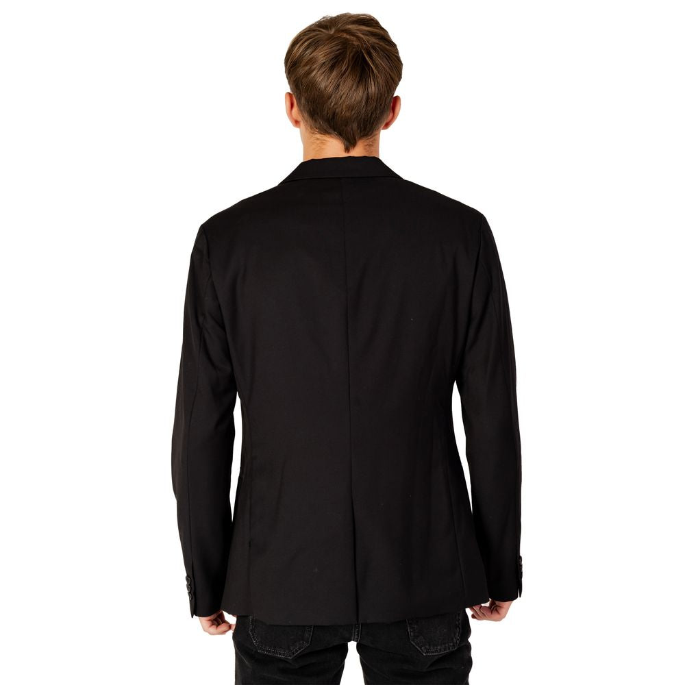 Blazer noir en polyester Armani Exchange