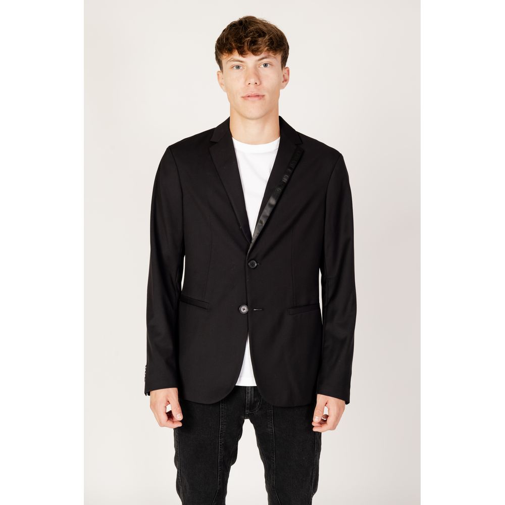 Blazer noir en polyester Armani Exchange