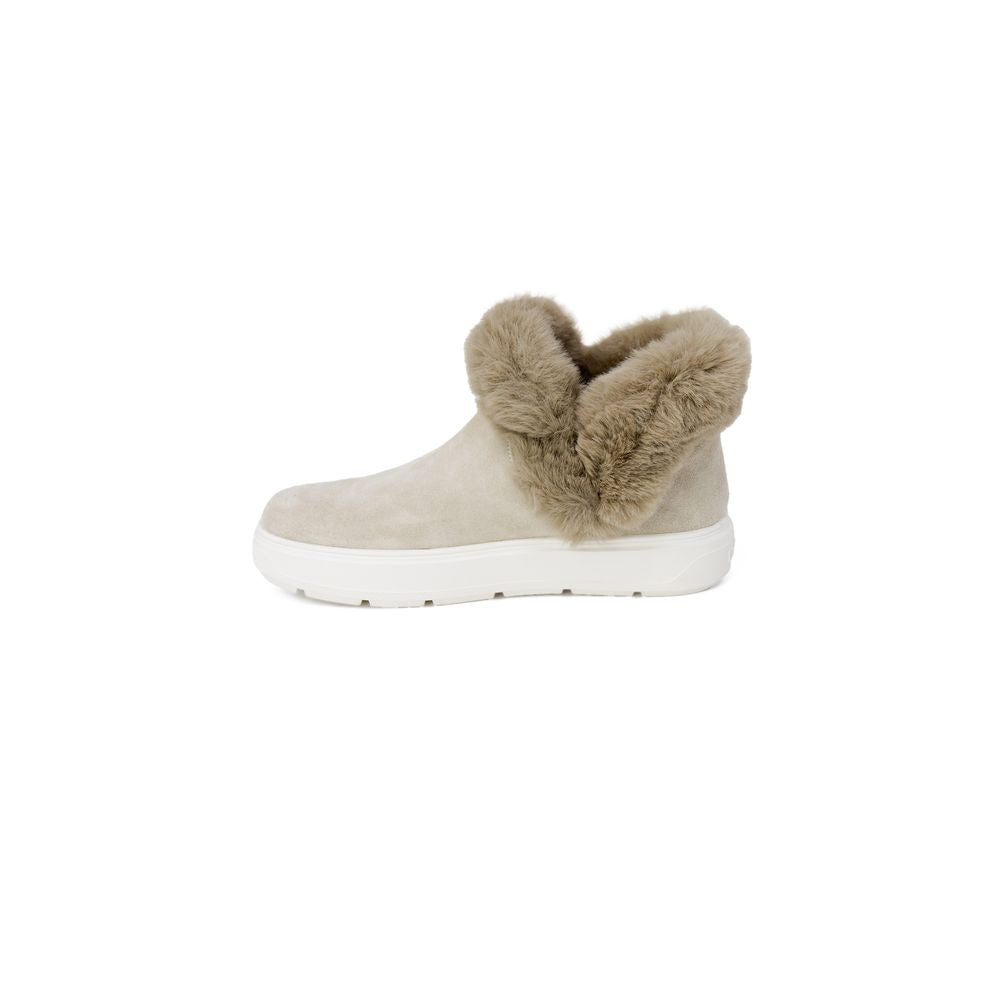 Baskets en cuir beige Love Moschino