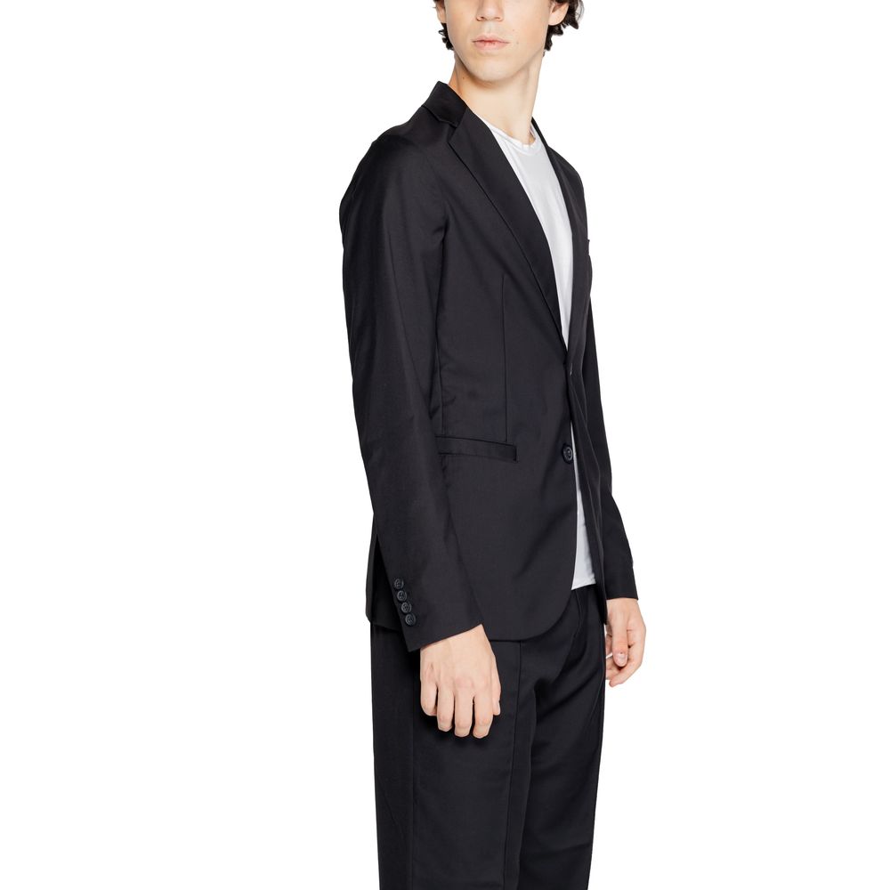 Blazer noir en polyester Armani Exchange