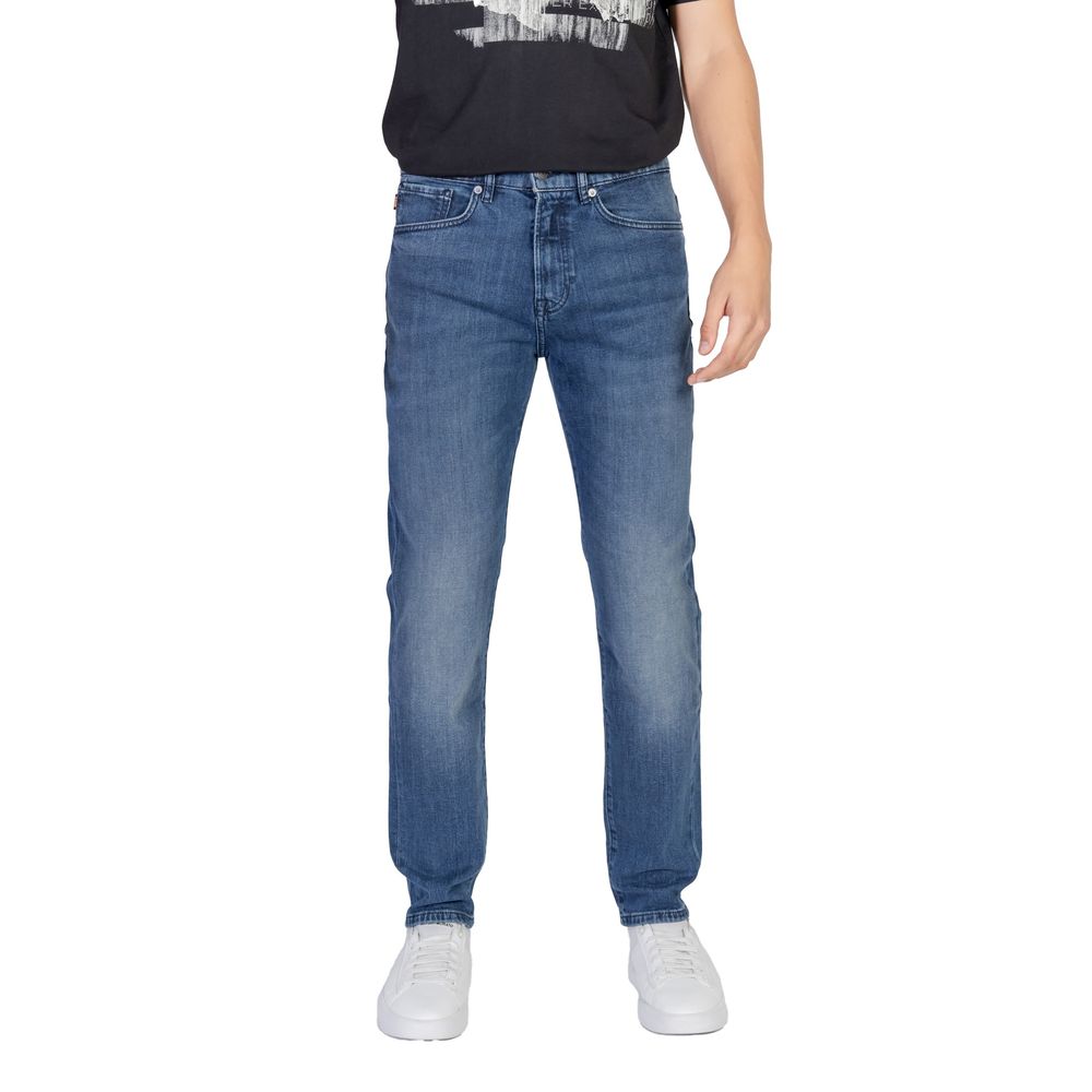 Jean coupe décontractée en coton bleu Hugo Boss