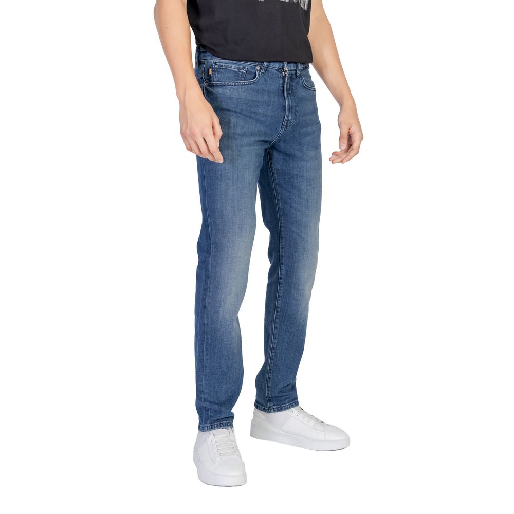 Jean coupe décontractée en coton bleu Hugo Boss