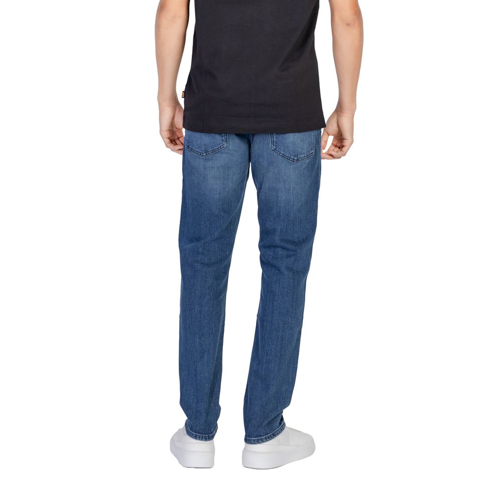 Jean coupe décontractée en coton bleu Hugo Boss