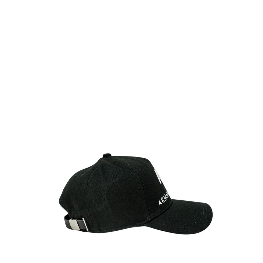 Casquette de baseball en coton noir Armani Exchange