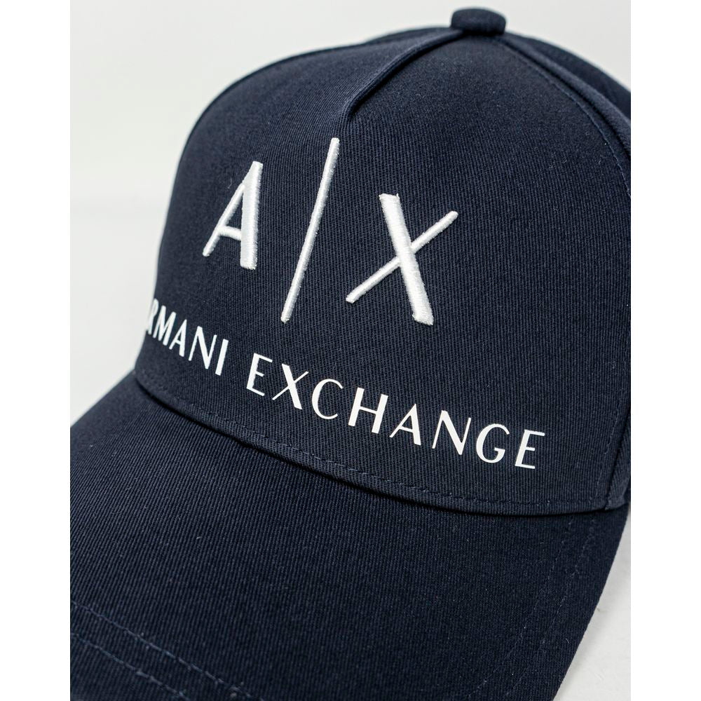 Casquette de baseball en coton bleu Armani Exchange