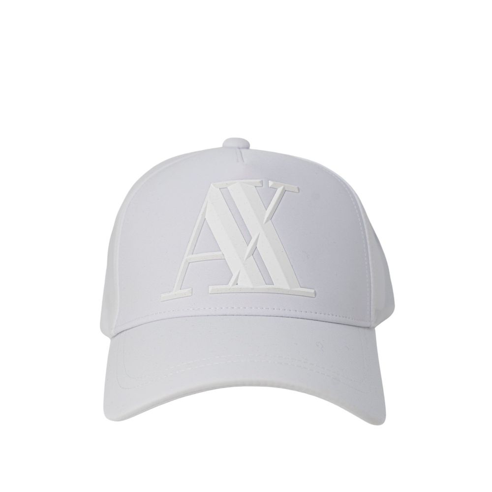 Casquette de baseball en coton blanc Armani Exchange