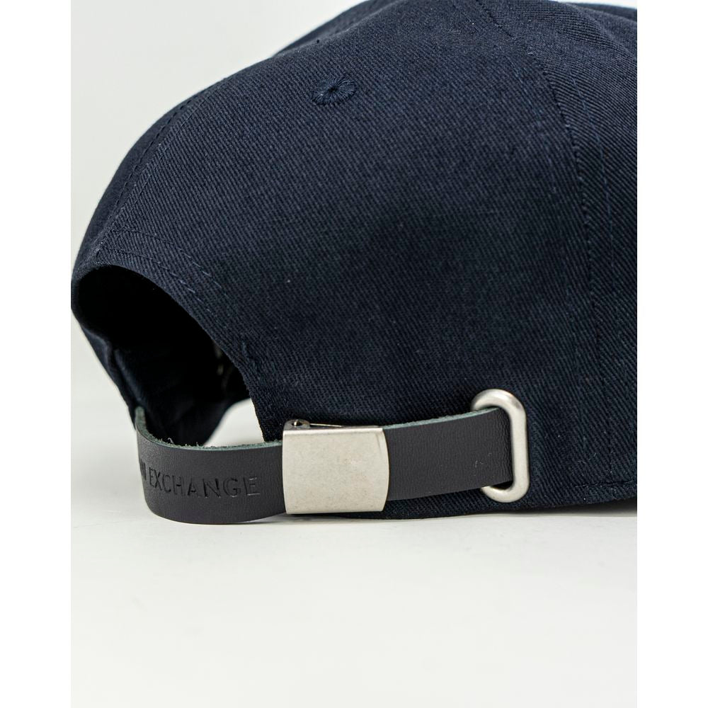 Casquette de baseball en coton bleu Armani Exchange