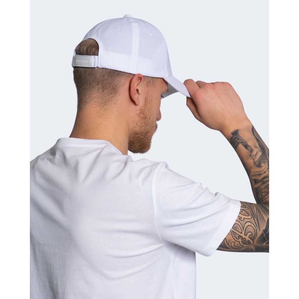 Casquette de baseball en coton blanc Armani Exchange
