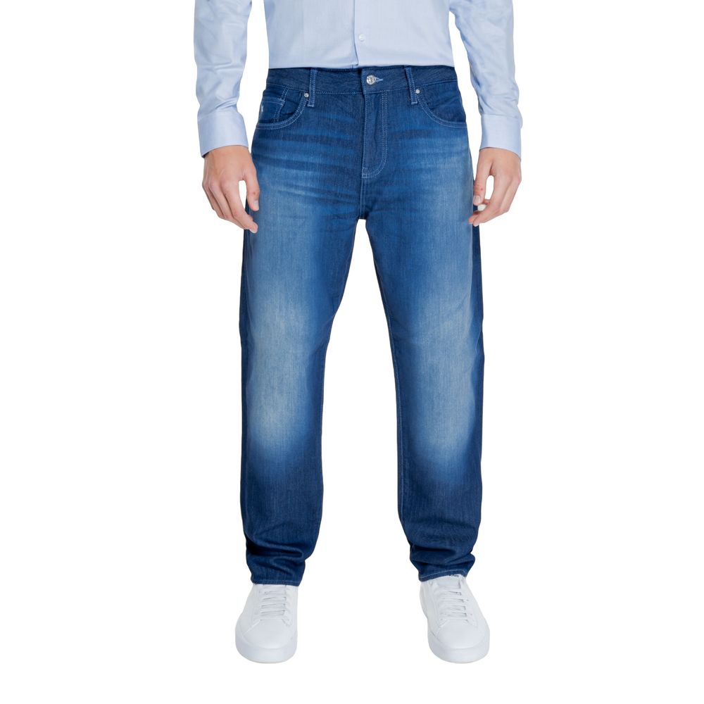Pantalon skinny en coton bleu Armani Exchange