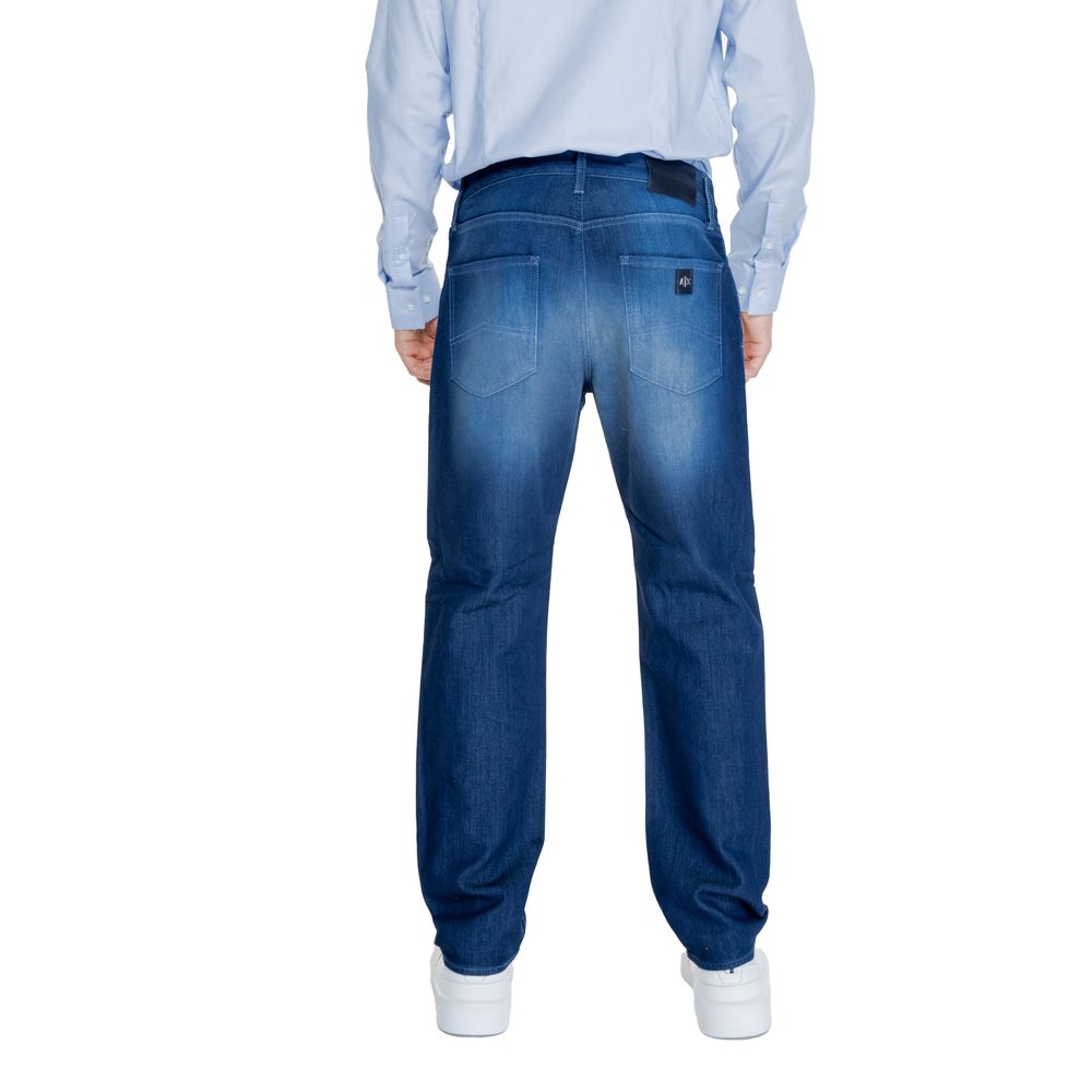 Pantalon skinny en coton bleu Armani Exchange