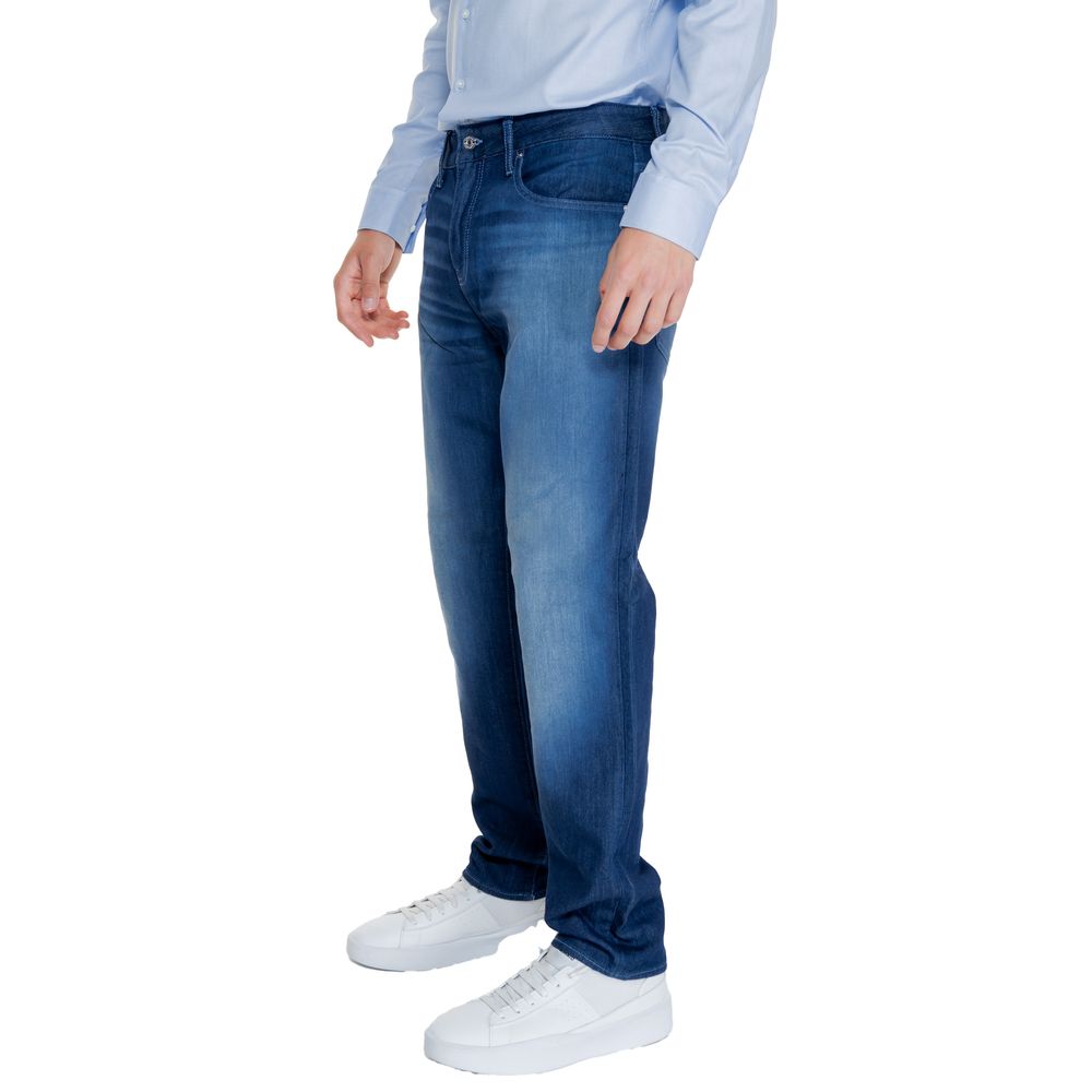 Pantalon skinny en coton bleu Armani Exchange