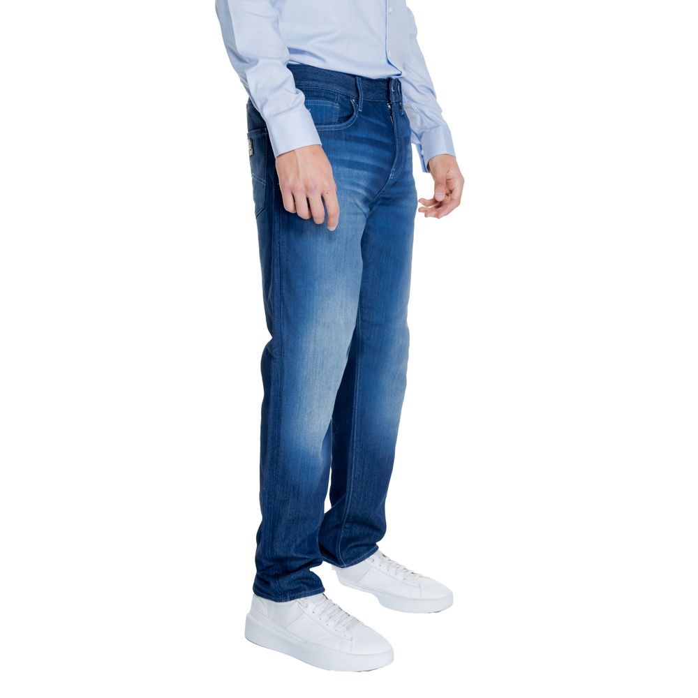 Pantalon skinny en coton bleu Armani Exchange
