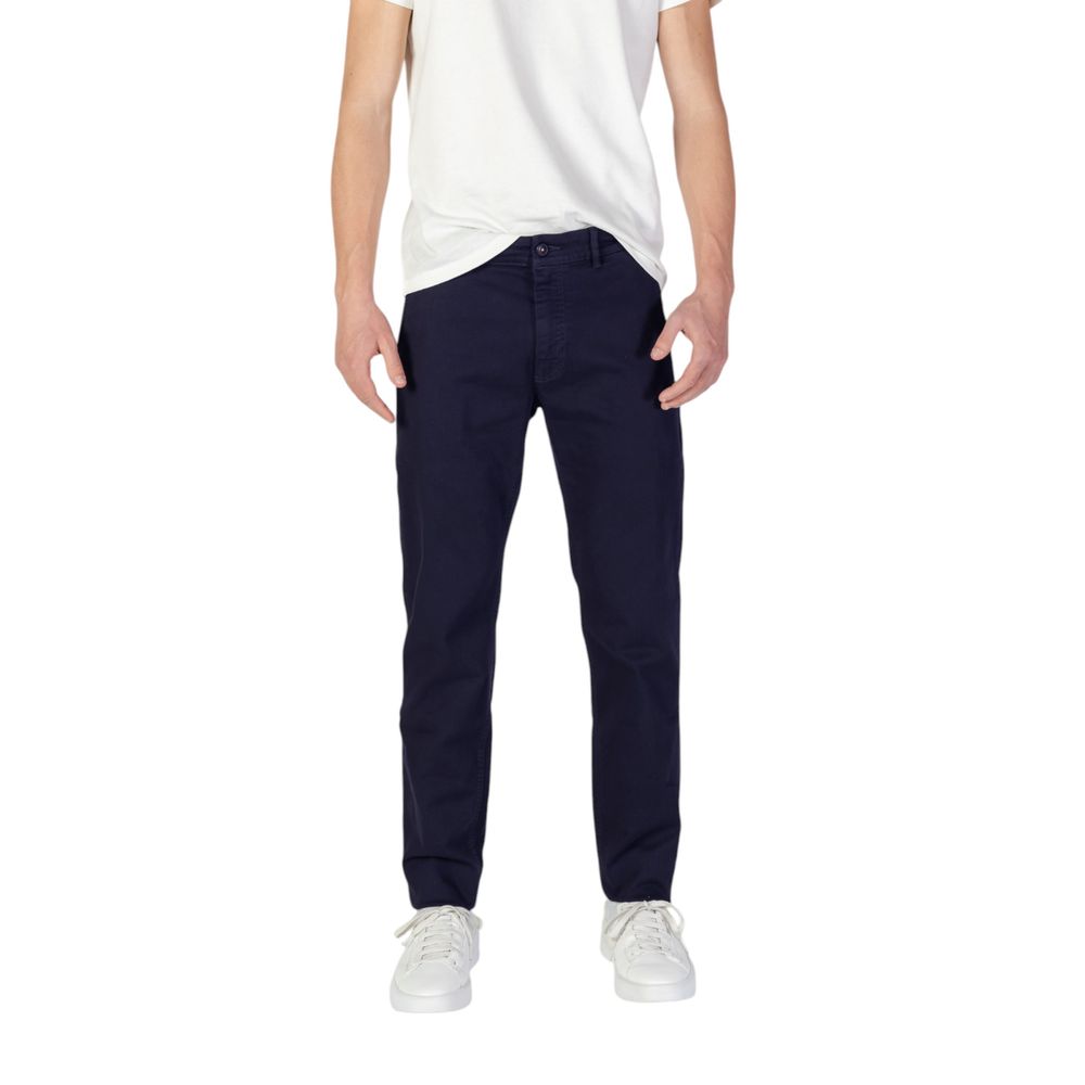 Hugo Boss Blue Cotton Skinny Pant