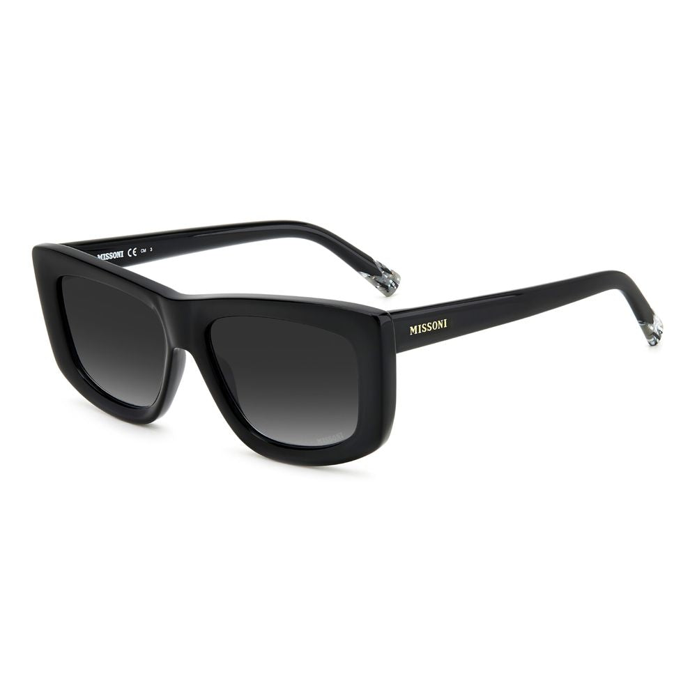 Lunettes de soleil en plastique noir Missoni