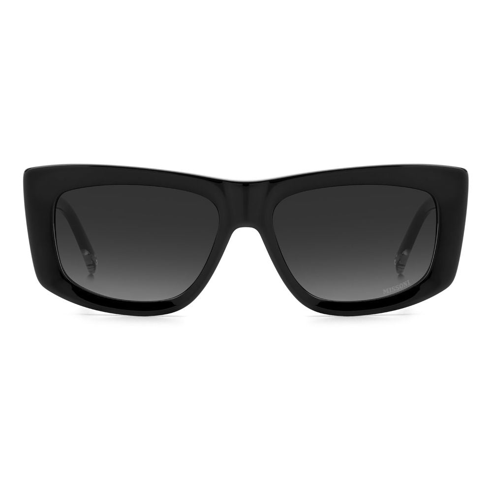 Lunettes de soleil en plastique noir Missoni