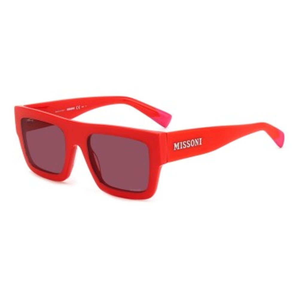 Lunettes de soleil en plastique rouge Missoni