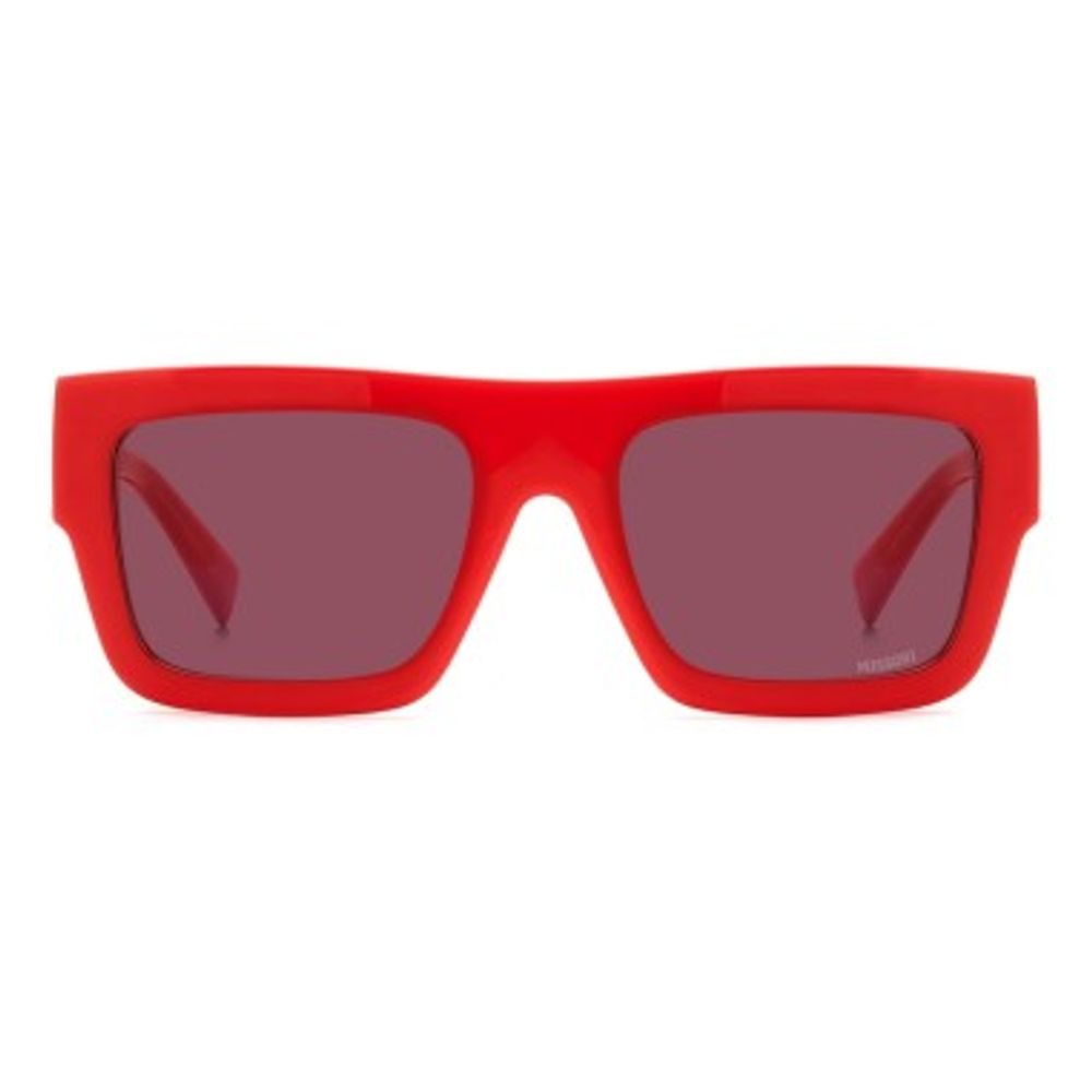 Lunettes de soleil en plastique rouge Missoni