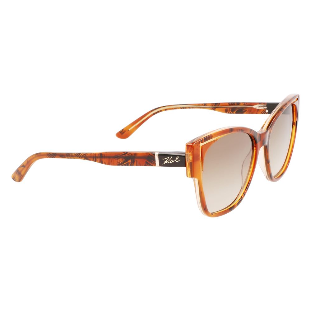 Lunettes de soleil en acétate orange Karl Lagerfeld