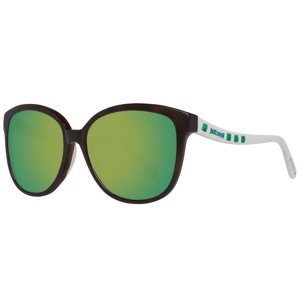 Lunettes de soleil en plastique marron Just Cavalli