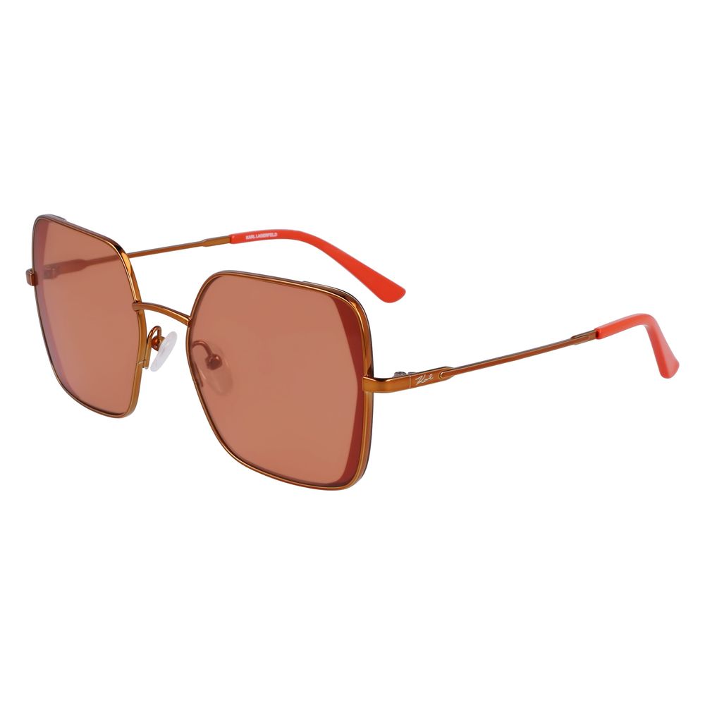 Lunettes de soleil en métal orange Karl Lagerfeld