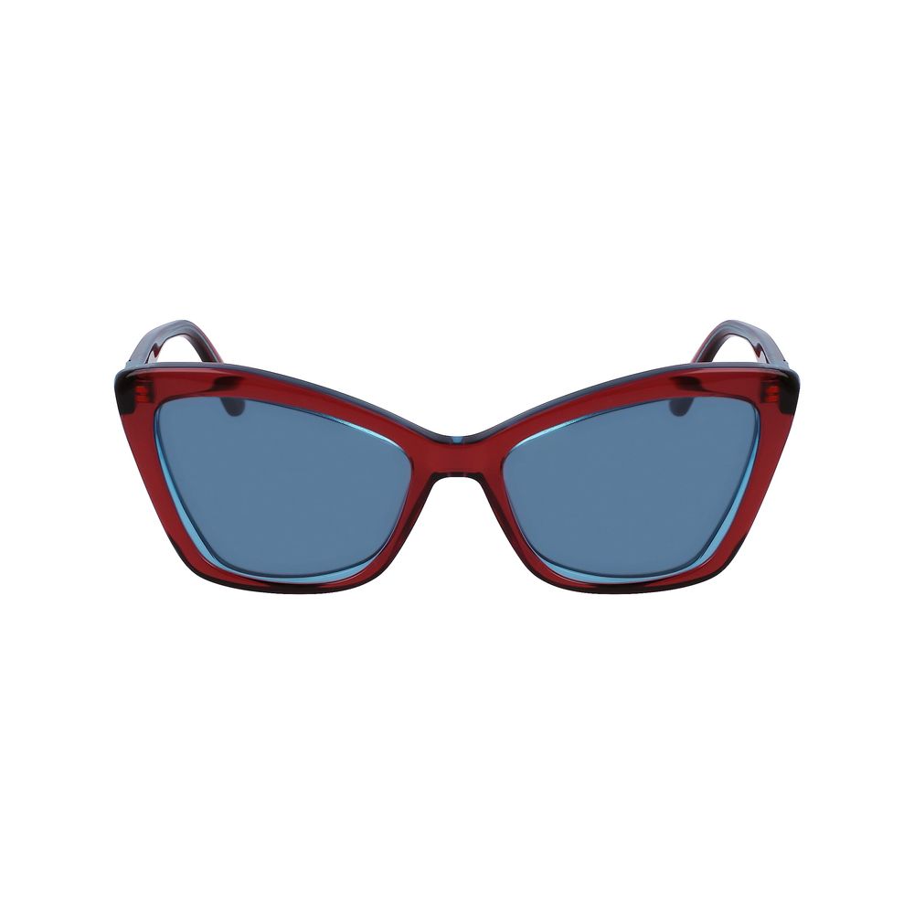 Lunettes de soleil en acétate rouge Karl Lagerfeld