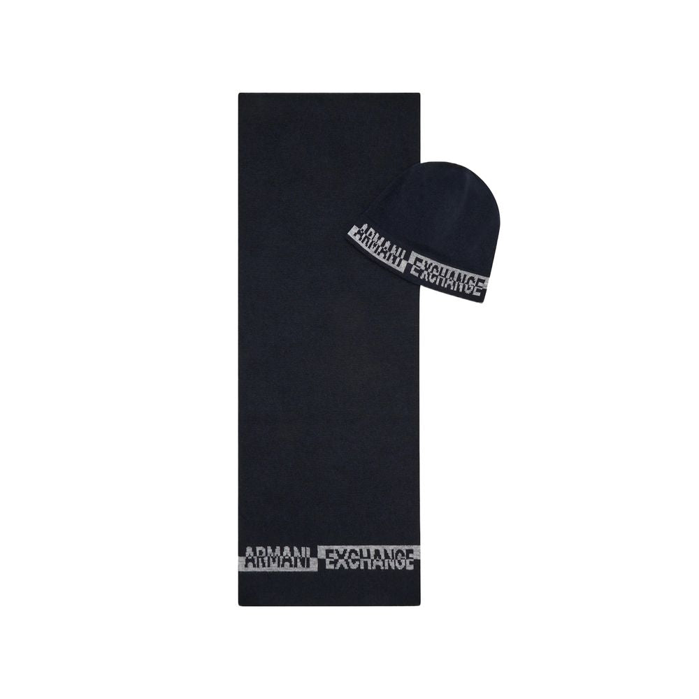 Écharpe en laine bleue Armani Exchange