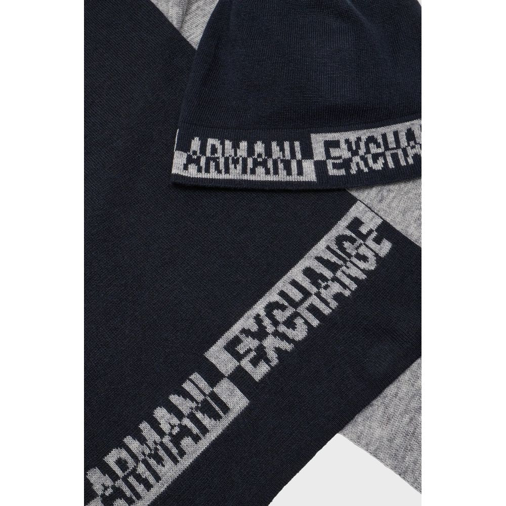 Écharpe en laine bleue Armani Exchange